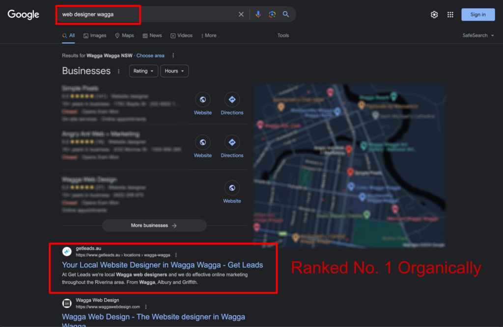Get Leads Ranked No. 1 for Web designer Wagga