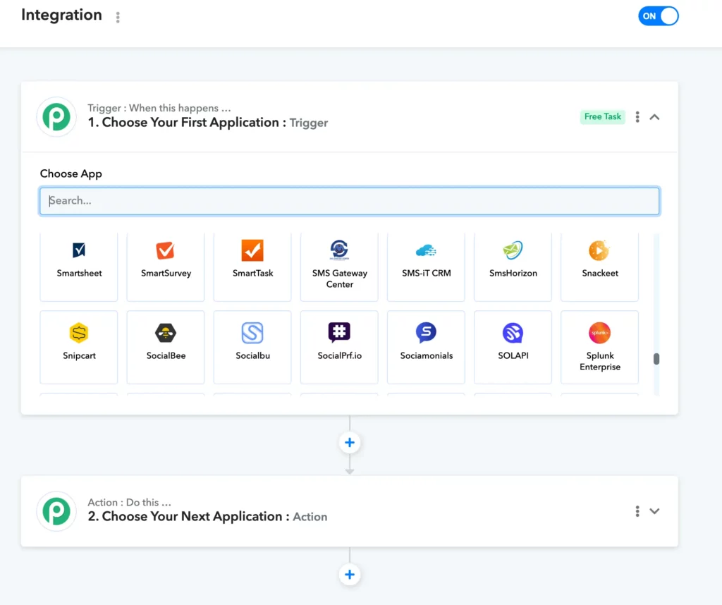 Pabbly Connect has a huge range of options for integration